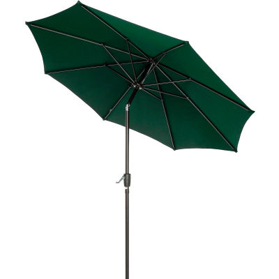 Global Industrial™ Outdoor Umbrella with Tilt Mechanism, Olefin Fabric, 8-1/2'W, Green