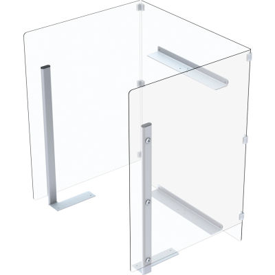 Global Industrial™ Clear Plastic Protective Shield For Mobile Computer PC Cart 695436