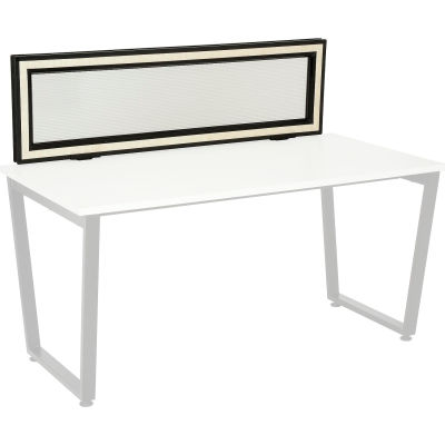 Interion® Universal Clamp-On Desk Partition - Frosted
