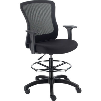 Interion® Mesh Back Task Stool, Black
