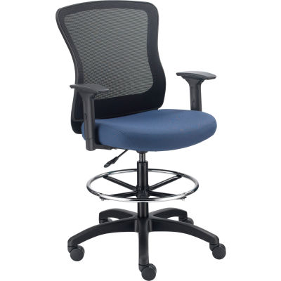 Interion® Mesh Back Task Stool, Blue