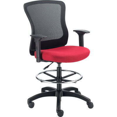 Interion® Mesh Back Task Stool, Red