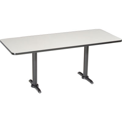 Interion® Restaurant & Lunchroom Table, 72"Lx30"Wx29"H, Gray