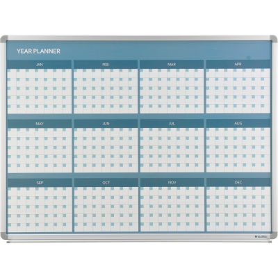 Global Industrial® Magnetic Dry Erase Twelve Month Calendar Board ...