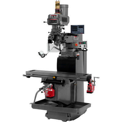 JET® 698129 JTM-1254RVS With Newall DP700 DRO X & Y Powerfeeds & Air Power Drawbar