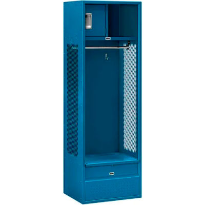 Salsbury Gear Metal Locker 70018 - Open Access 24"W x 18"D x 72"H Blue Unassembled