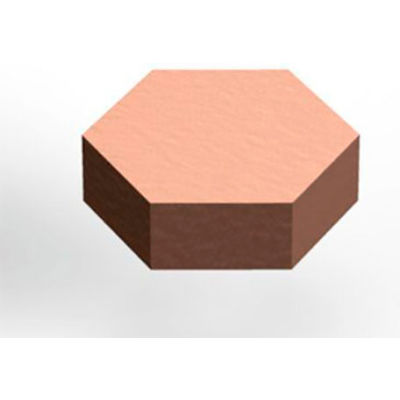 3M™ Bumpon Protective Product SJ5201 - Hexagon - 0.433" W x 0.125" L - Lt. Brown - Pkg of 3000