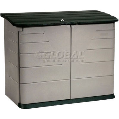 Rubbermaid Horizontal Outdoor Storage Shed FG374701OLVSS, 60"L X 32"W X 47"H