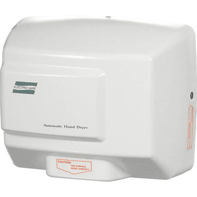 World Dryer Economy Automatic Hand Dryer, White Aluminum, 120V