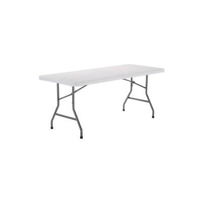 6' Plastic Folding Table - White