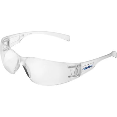 Global Industrial Frameless Safety Glasses, Anti-Fog, Clear Lens - Pkg Qty 12