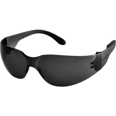 Global Industrial Safety Glasses, Scratch-Resistant, Smoke Lens Color - Pkg Qty 12