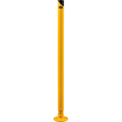 Global Industrial Spring Loaded Bollard, 42” H x 2-1/2” Diameter, Powder Coated Yellow