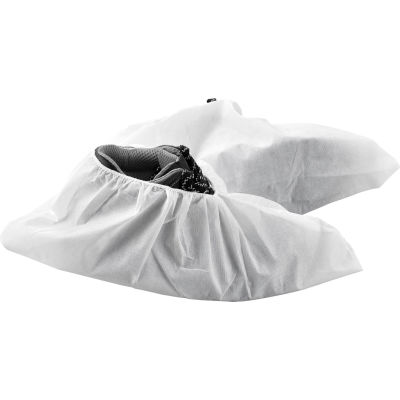 Global Industrial™ Skid Resistant Disposable Shoe Covers, Size 12-15, White, 150 Pairs/Case