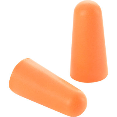 Global™ Bullet Earplugs, Tapered, Uncorded, NRR 32 dB, 200 Pairs/Box