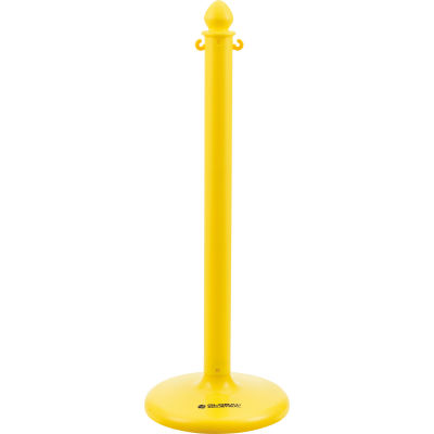 Global Industrial™ Medium Duty Plastic Stanchion Post, 41"H, Yellow