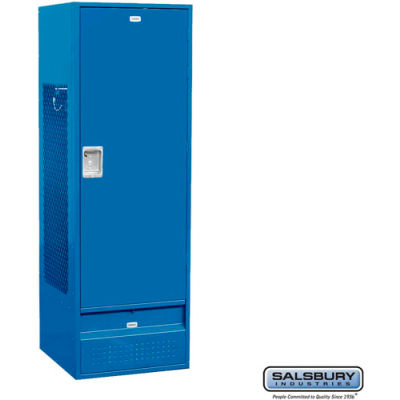 Steel Gear Locker With Solid Door, 24"Wx24"Dx72"H, Blue, Assembled