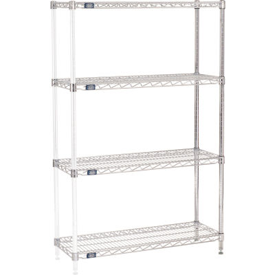 Nexel® Chrome Wire Shelving Add-On - 36"W x 12"D x 54"H
