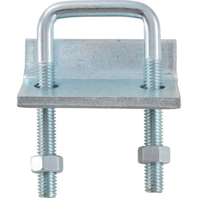 Global Industrial 1-5/8" X 3-3/8" Beam Clamp P2785eg, Electro-Galvanized - Pkg Qty 5