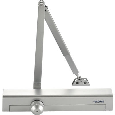 Global Industrial Aluminum Door Closer, Manual, Hydraulic, For Internal and External Use