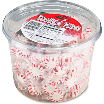 Starlight Mints Hard Candy, Peppermint, Tub, 2 Lbs.