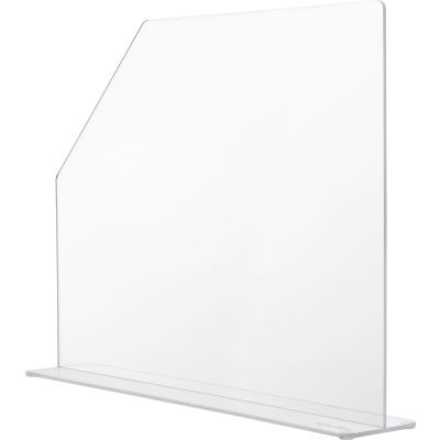 Global Industrial Large Splash Guard, 4-1/2"W x 23-1/2"D x 18"H, Clear