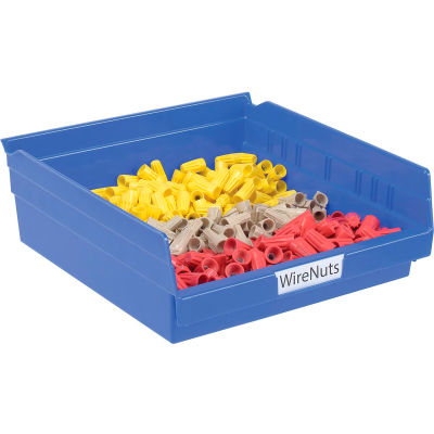 Akro-Mils Plastic Nesting Storage Shelf Bin 30170 - 11-1/8"W x 11-5/8"D x 4"H Blue - Pkg Qty 12