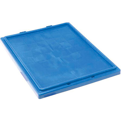 Global Industrial Lid LID191 for Stack and Nest Storage Container SNT190, SNT195, Blue - Pkg Qty 6