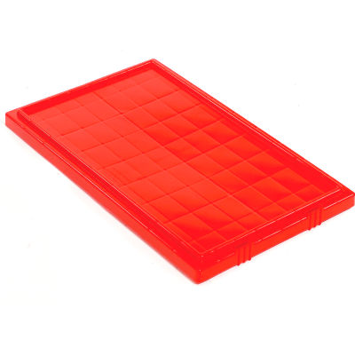 Global Industrial™ Lid LID181 for Stack and Nest Storage Container SNT180, SNT185, Red - Pkg Qty 6