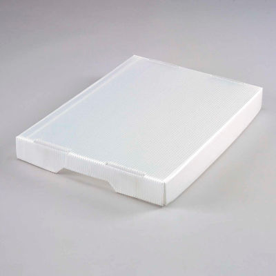 Global Industrial™ Corrugated Plastic Tote Lid Natural - Pkg Qty 10