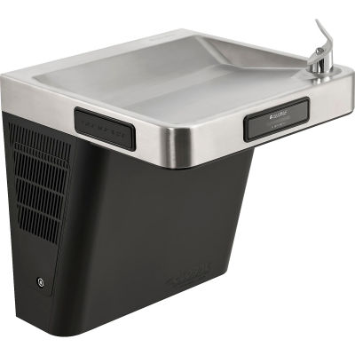 Global Industrial Wall Mount Water Cooler, Filtered, Graphite/Stainless Steel