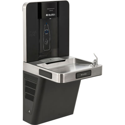 Refrigerated Drinking Fountain with Bottle Filler, Filtered, by Global ...