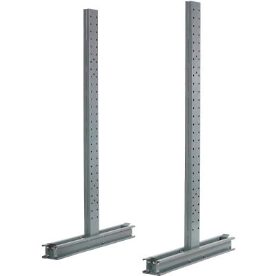 Cantilever Rack Double Sided Upright (1000 Series), 102" D x 8' H, 6400 Lbs Capacity