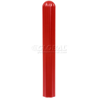 Eagle Ribbed Bollard Post Sleeve 4" Red, 1732-RD