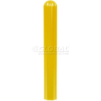 Eagle Ribbed Bollard Post Sleeve 6" Yellow, 1730-YL