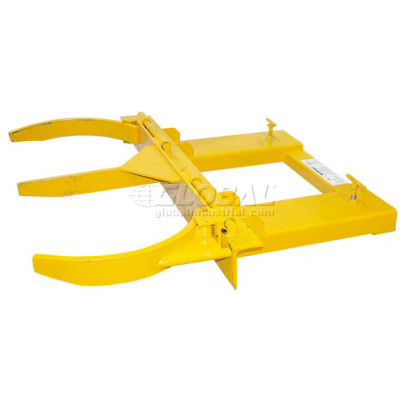 Double Fork Mounted Forklift Drum Gripper 3000 Lb. Capacity