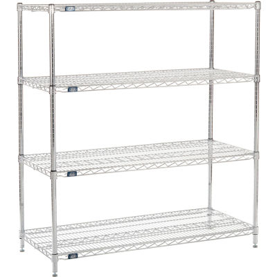 Nexel® Chrome Wire Shelving Starter - 54"W x 21"D x 63"H