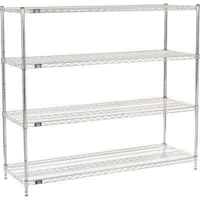 Nexel® Chrome Wire Shelving Starter - 60"W x 21"D x 63"H