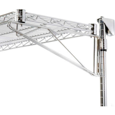Nexel® Chrome Wall Mount Wire Shelf - Additional Level 24"W x 18"D