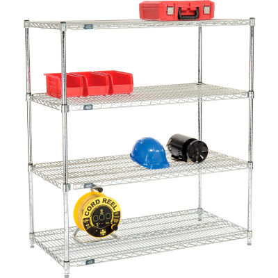 Nexel® Quick Adjust Poly-Z-Brite® Shelving 48"W x 24"D x 54"H