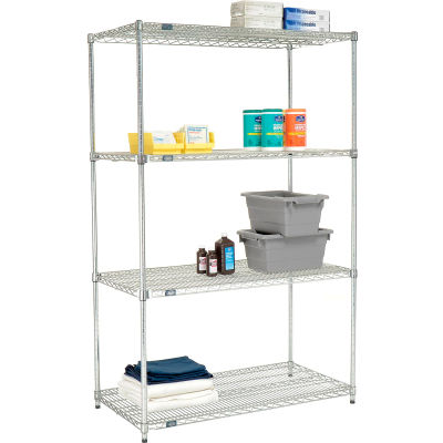 Nexel® Quick Adjust Poly-Z-Brite® Shelving 48"W x 24"D x 74"H