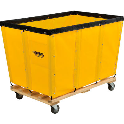 Global Industrial™ KD, 20 Bushel, Yellow Vinyl Basket Bulk Truck