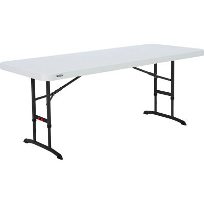 Lifetime® Commercial Adjustable Height Folding Table, 30" x 72", Almond