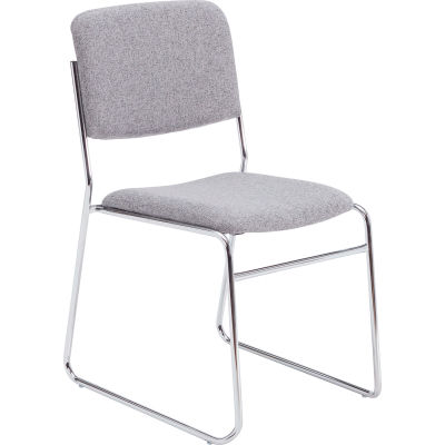 Stacking Chair - Fabric - Gray - Pkg Qty 2