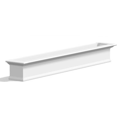 Mayne® 8827-W Yorkshire Window Box, White, Vinyl, 84" x 10" x 12"