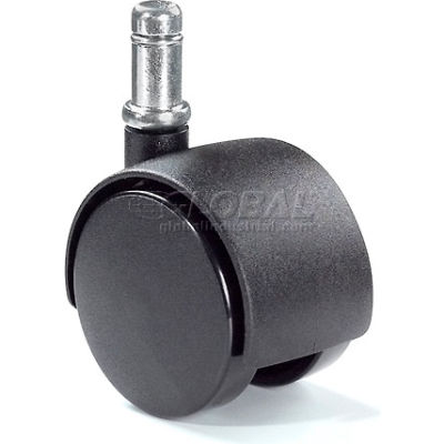 Algood Dual Disc Series Chair Caster with Non-Locking Nylon Wheel 03T4-050-437SX7/8 - Stem Type E