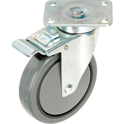 Faultless Total Lock Swivel Plate Caster 899-5TB 5" Polyurethane Wheel
