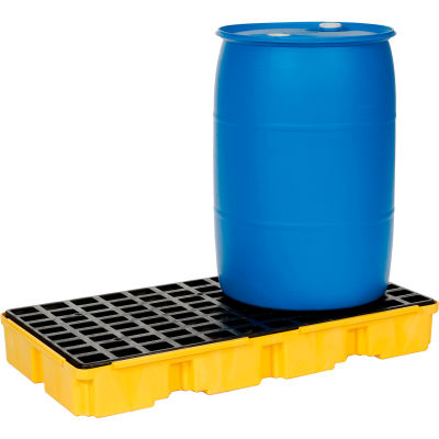 Eagle 1632 2 Drum Spill Containment Modular Platform - Yellow with No Drain