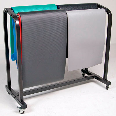 Power Systems Mobile Yoga Mat Storage Cart - Black