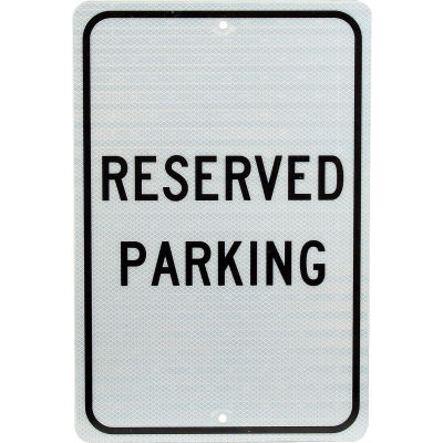 Aluminum Sign - Reserved Parking - .08" Thick, TM5J